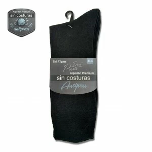 Calcet&iacute;n hombre liso pu&ntilde;o pique intripess pack 3