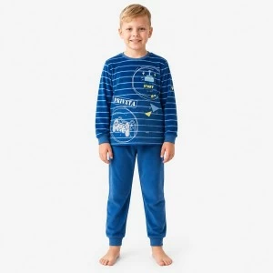 Pijama ni&ntilde;o manga larga aterciopelado