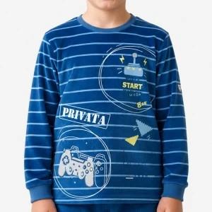 Pijama ni&ntilde;o manga larga aterciopelado