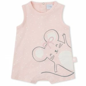 Pelele beb&eacute; tirantes algod&oacute;n estampado