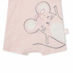 Pelele beb&eacute; tirantes algod&oacute;n estampado