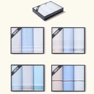 Estuche de 3 pa&ntilde;uelos hombre fantas&iacute;a fondo color
