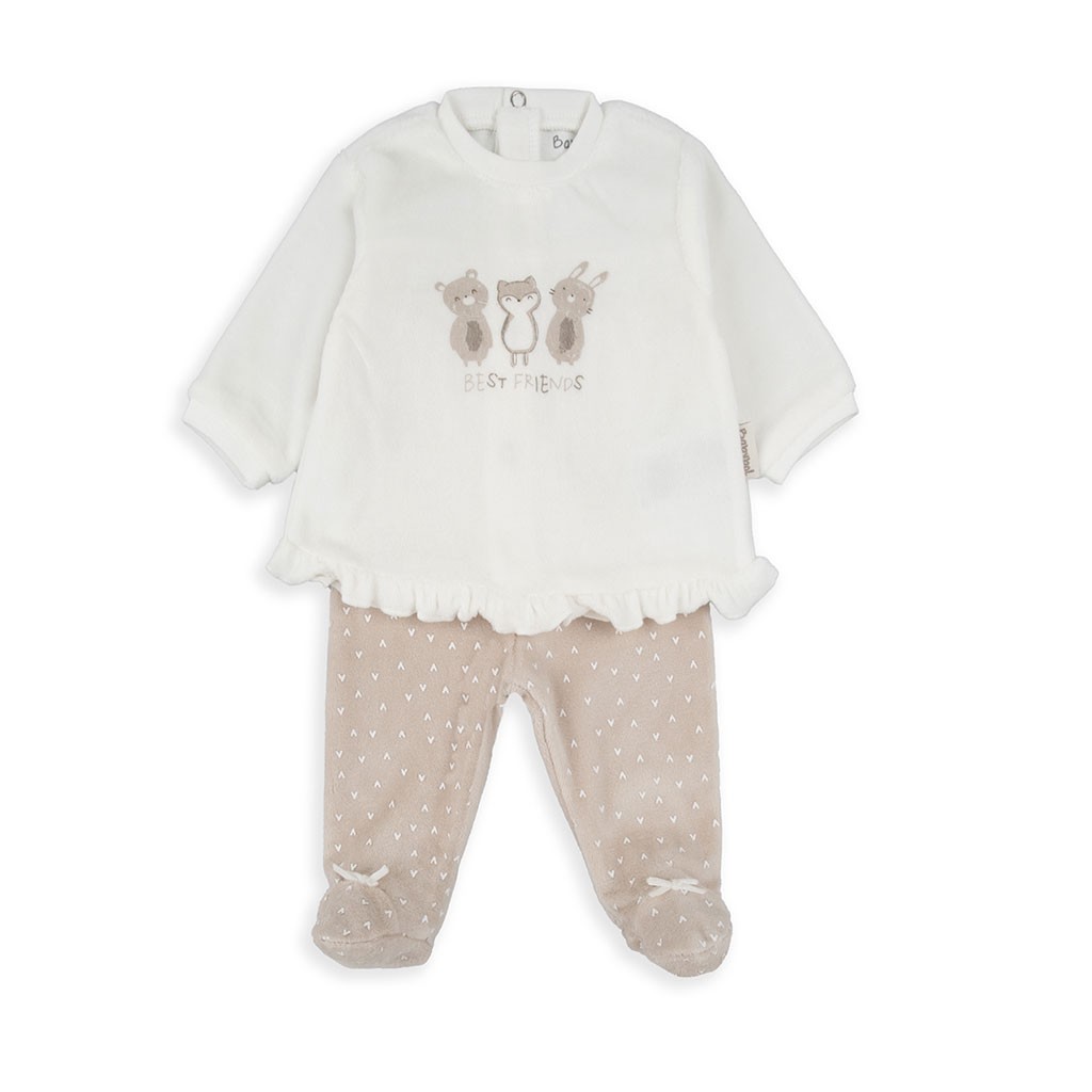Pijama bebé camiseta manga larga y polaina