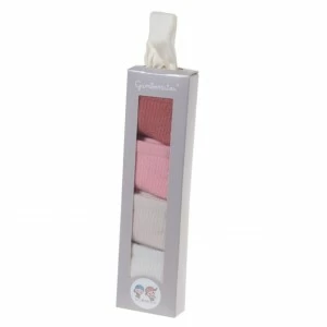 Estuche regalo bebe pack 4 calcetines lisos