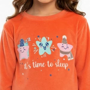 Pijama ni&ntilde;a manga larga estampado