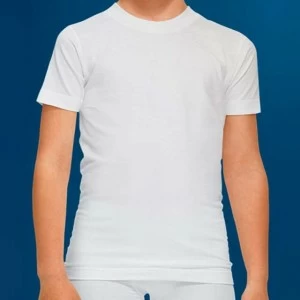 Camiseta lisa manga corta cuello caja
