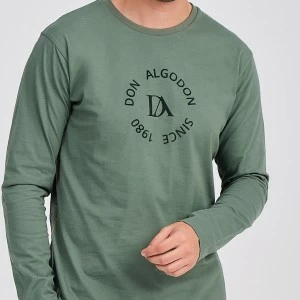 Pijama largo hombre tejido algod&oacute;n