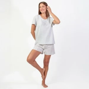 Pijama manga corta mujer algod&oacute;n