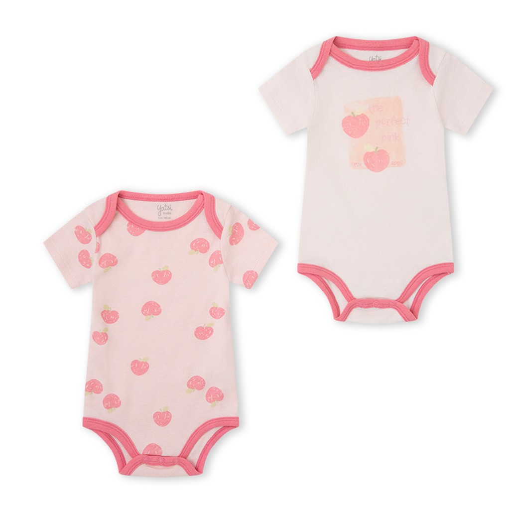 Body beb&eacute; manga corta estamapado fresas pack 2