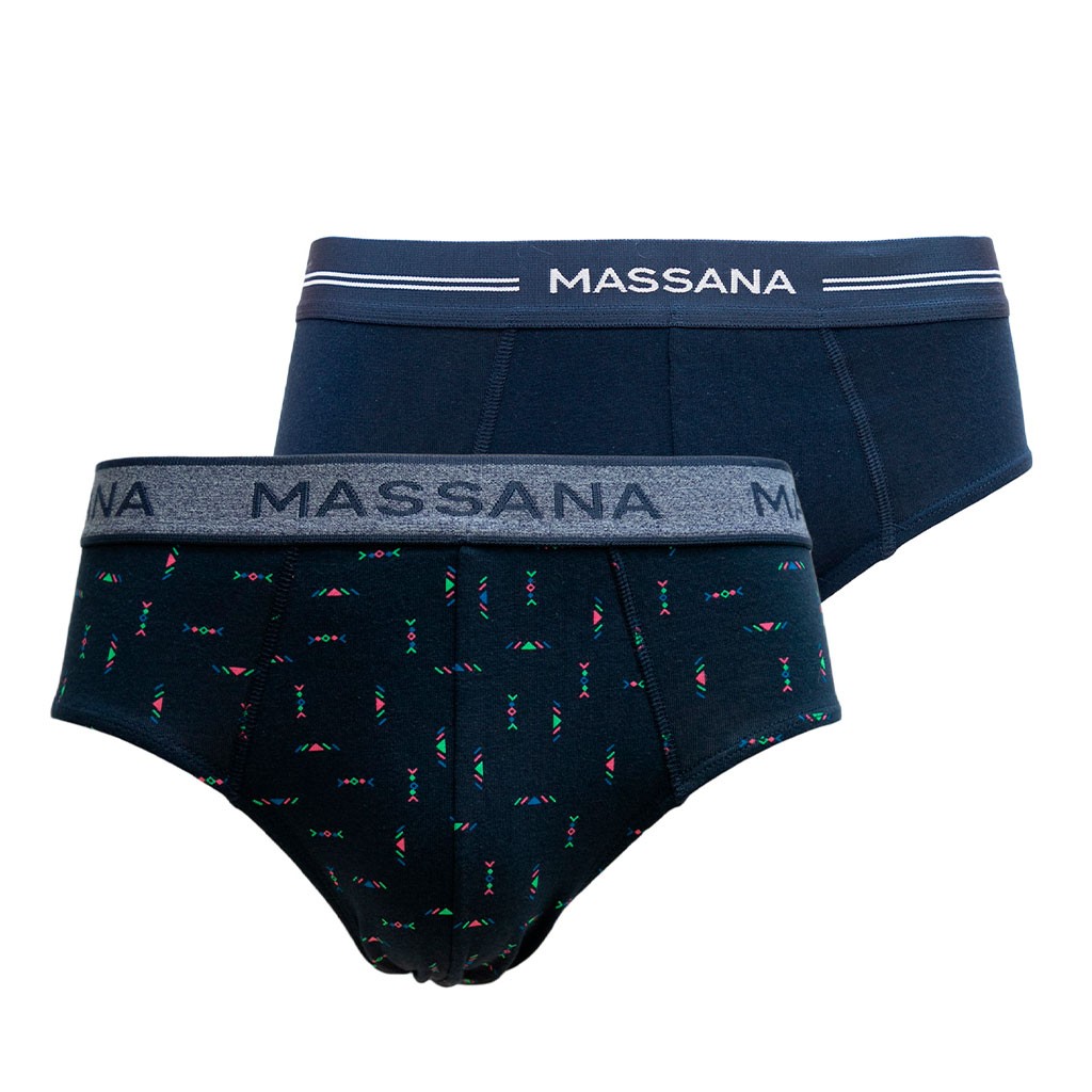 Slip hombre pack 2 estampado algod&oacute;n goma vista