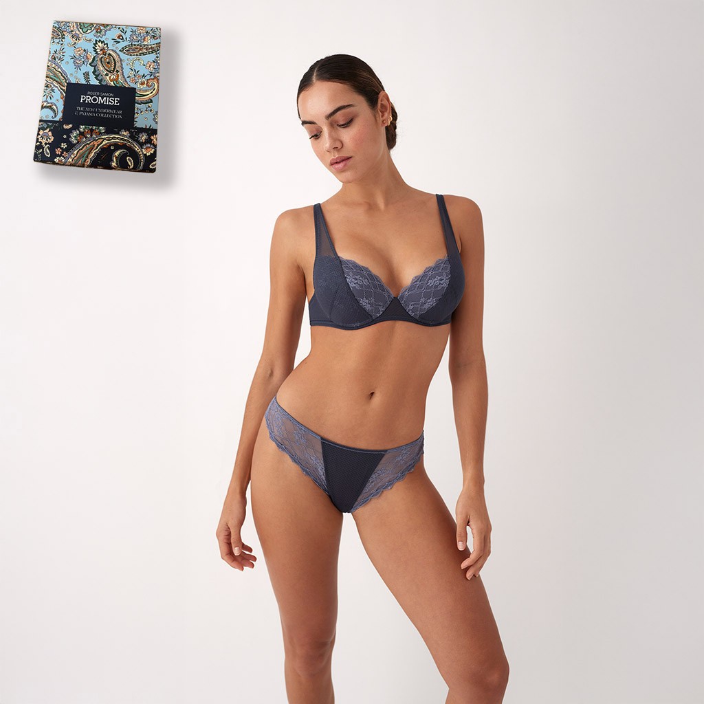 Conjunto lencería mujer sujetador push up