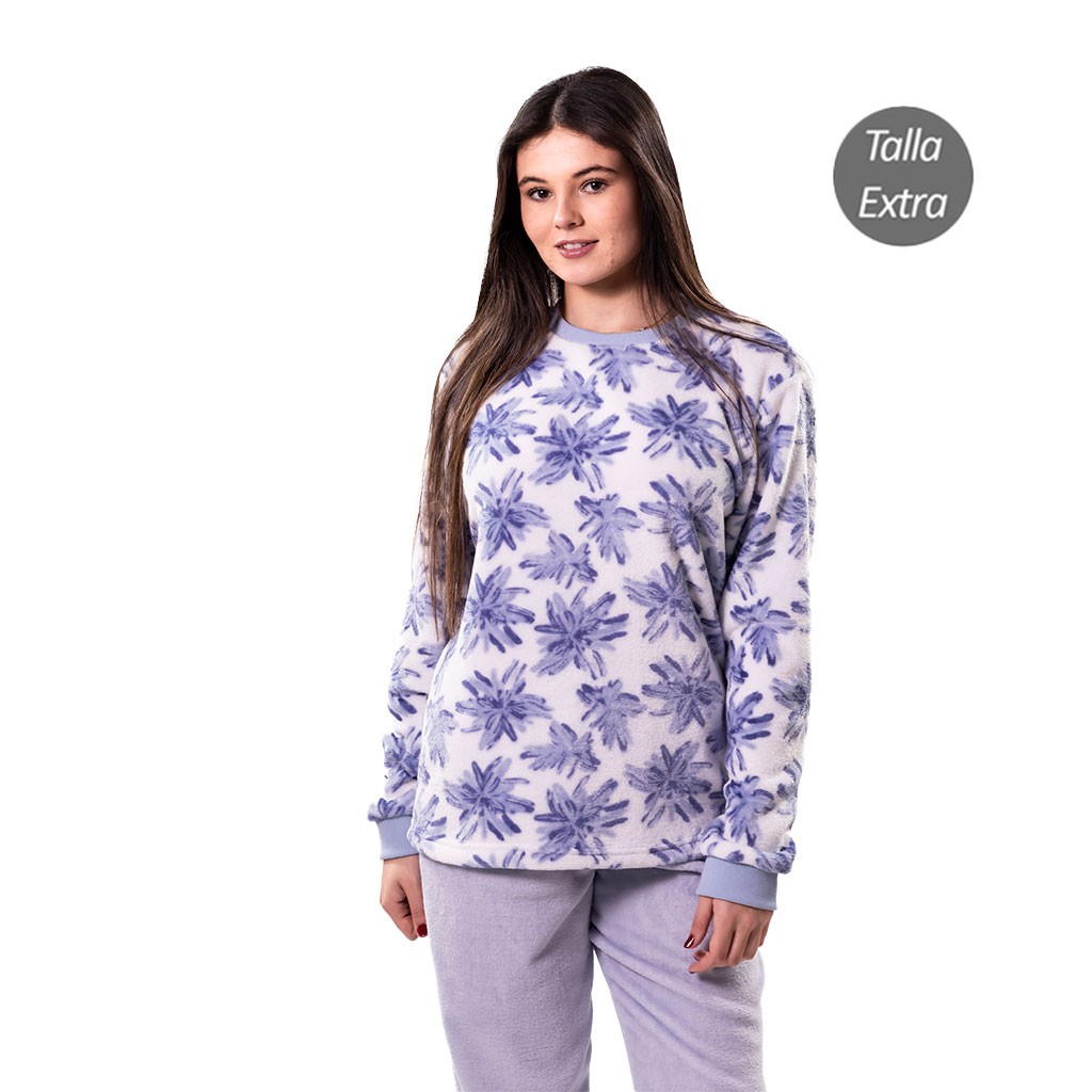 Pijama manga larga mujer estampado