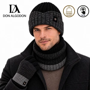 Conjunto de gorro, braga cuello y guantes en caja