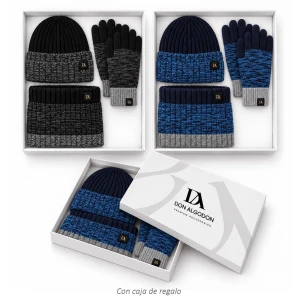Conjunto de gorro, braga cuello y guantes en caja