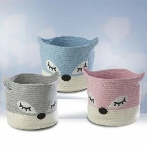Cesto multiusos con carita de animal