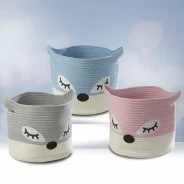 Cesto multiusos con carita de animal