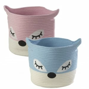 Cesto multiusos con carita de animal