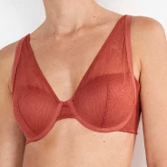 Sujetador bralette mujer semitransparente.