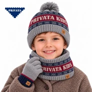 Conjunto infantil gorro, braga cuello y guantes
