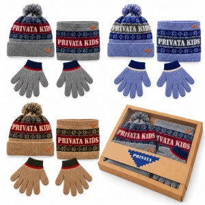 Conjunto infantil gorro, braga cuello y guantes