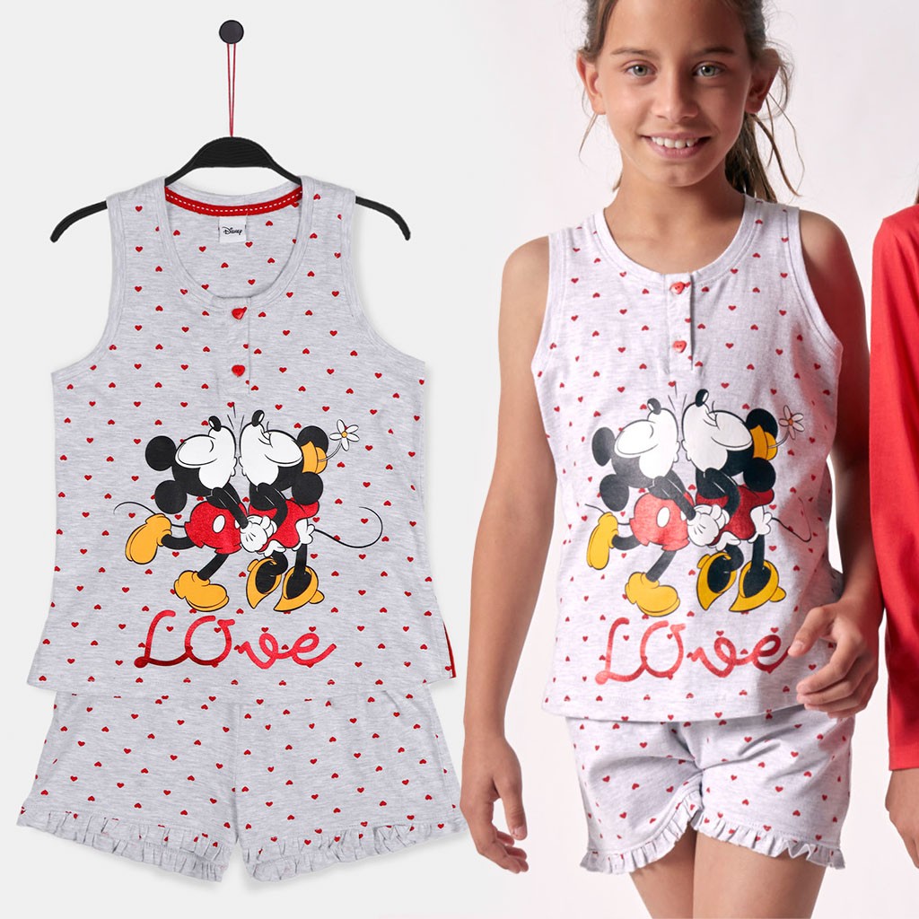 Pijama algodón niña Mickey&Minnie