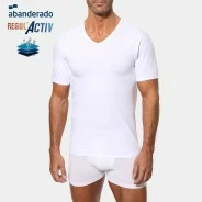 Camiseta cuello pico algod&oacute;n elastico RegulActive 
