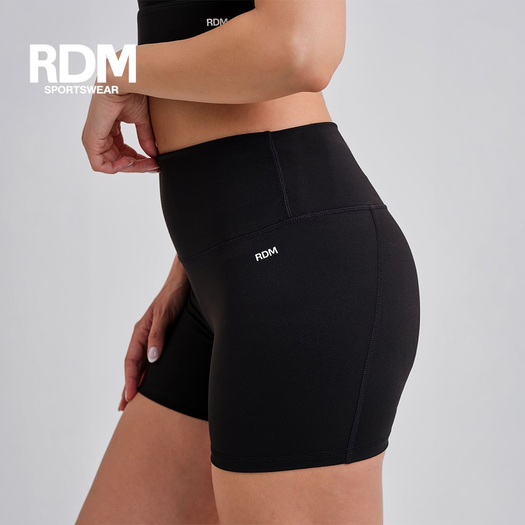 Short deportivo de talle alto en microfibra