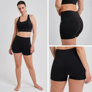 Short deportivo de talle alto en microfibra