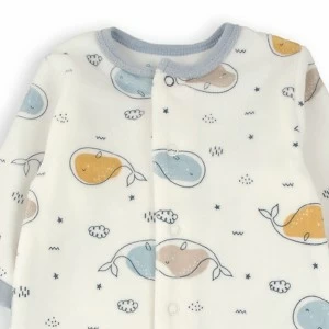 Pijama pelele bebe estampado abierto delante