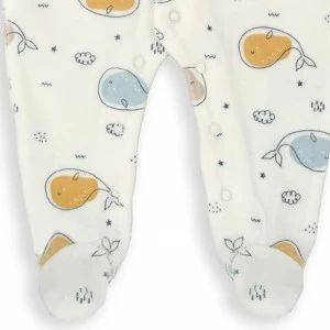 Pijama pelele bebe estampado abierto delante