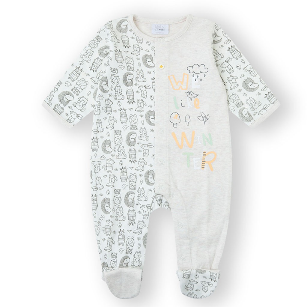 Pijama algodón bebe con estampado bosque