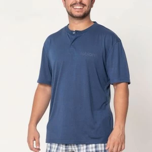 Pijama largo hombre algod&oacute;n fino 