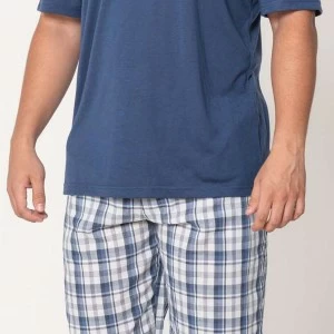 Pijama largo hombre algod&oacute;n fino 