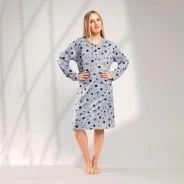 Camis&oacute;n mujer manga larga cuello botones
