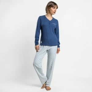 Pijama mujer manga larga algod&oacute;n