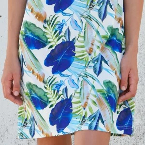 Vestido mujer hombrera estampado