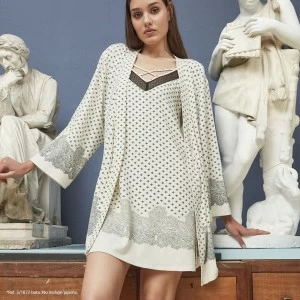 Bata mujer cruzada viscosa