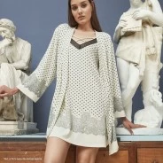Bata mujer cruzada viscosa