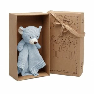 Dudu de algod&oacute;n 100% osito celeste en caja regalo