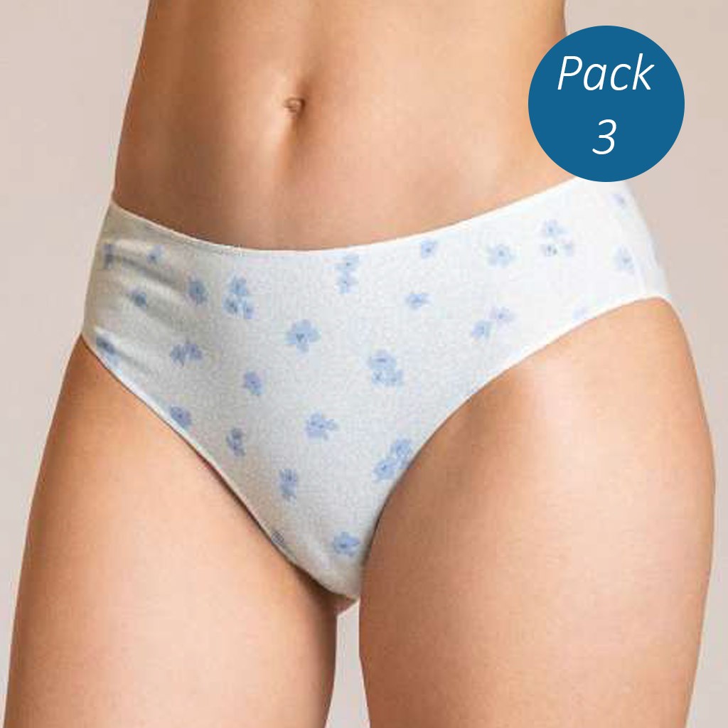 Braga midi mujer pack x 3 algodón elástico