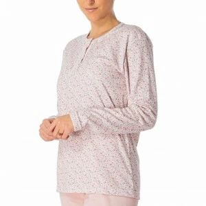 Pijama mujer manga larga florecitas