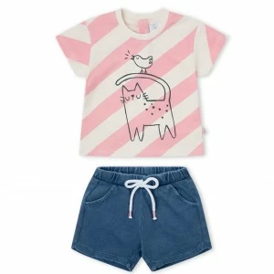 Conjunto dos piezas beb&eacute; manga corta