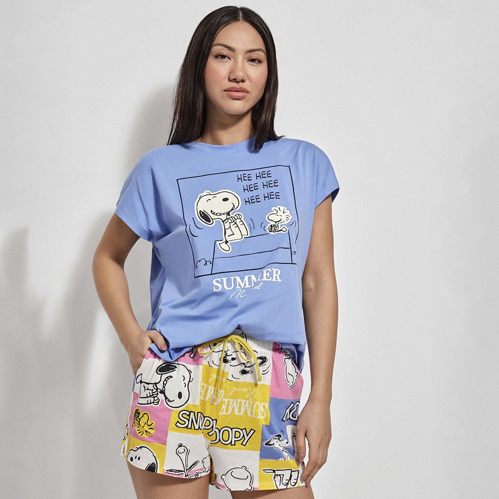 Pijama mujer manga corta Snoopy