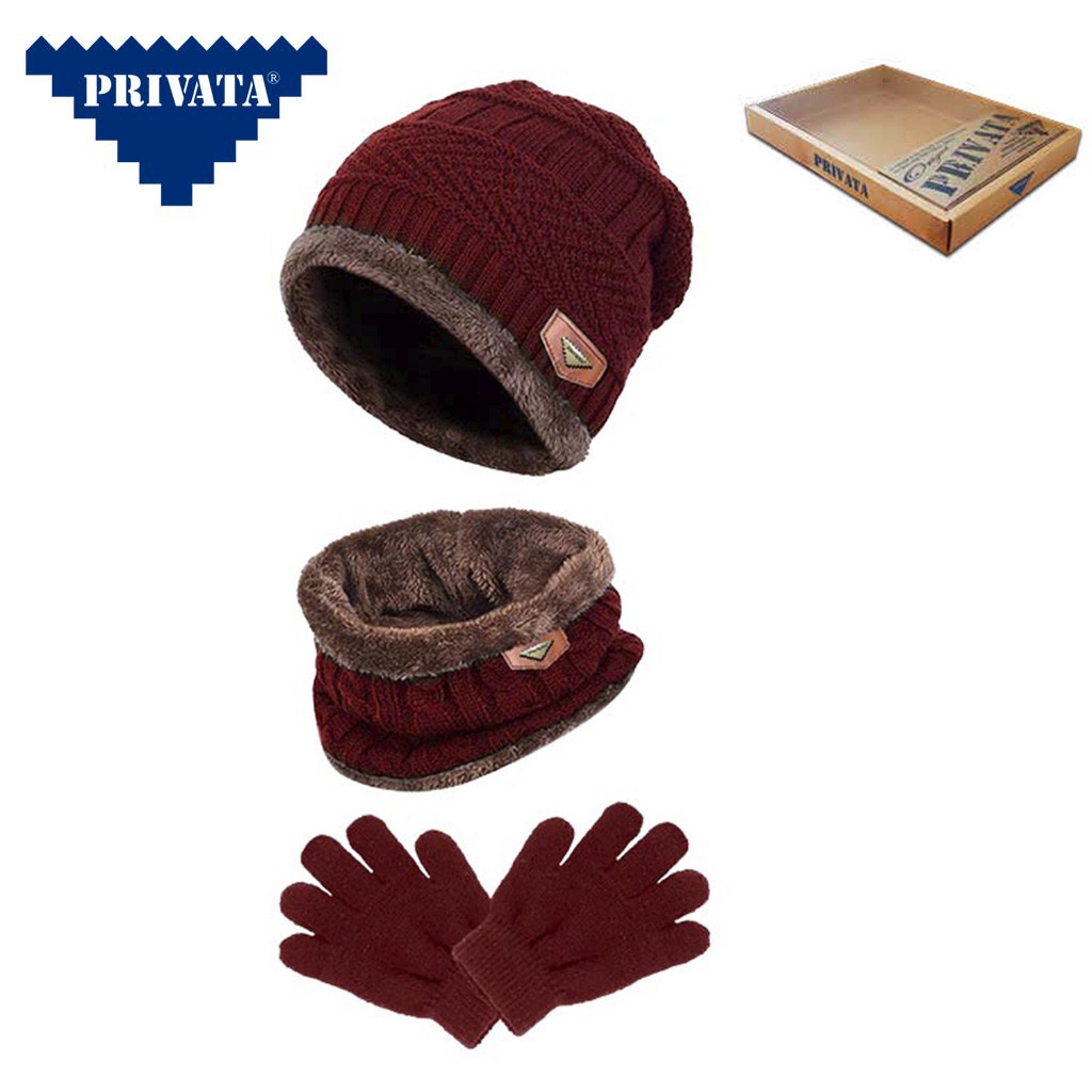 Conjunto gorro braga y guantes