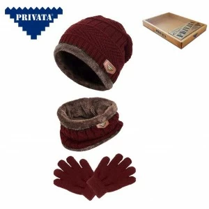 Conjunto gorro braga y guantes