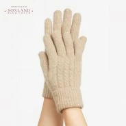 Guantes mujer con grecas en tejido c&aacute;lido.