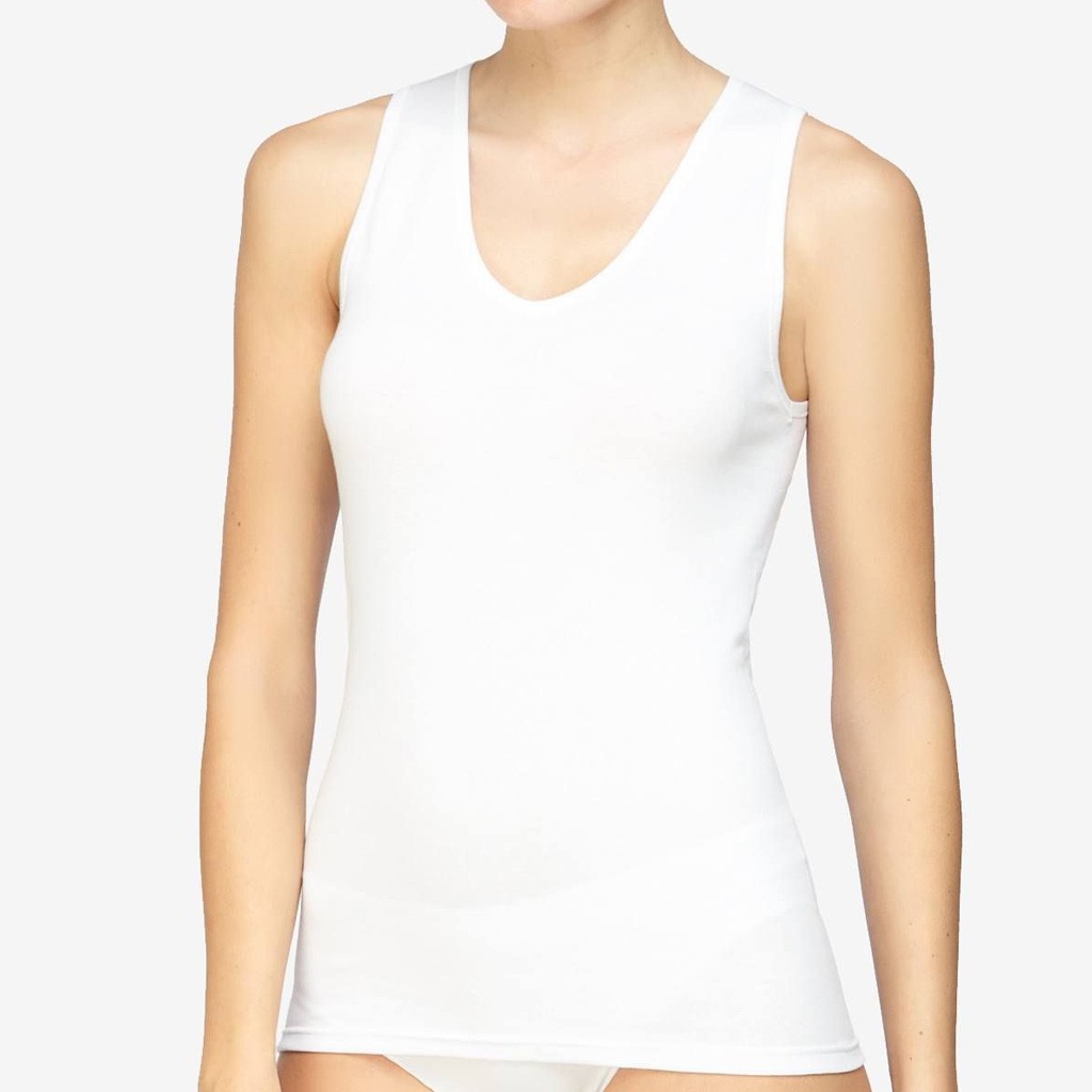 Camiseta mujer tirante ancho algodón elástico