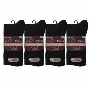 Calcet&iacute;n mujer pu&ntilde;o rulo y rizo algod&oacute;n pack x3