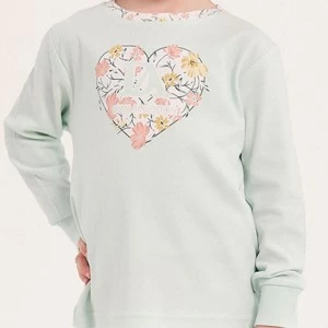 Pijama ni&ntilde;a manga larga florecitas