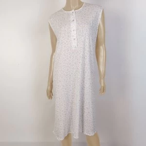 Camis&oacute;n sin mangas mujer algod&oacute;n estampado.